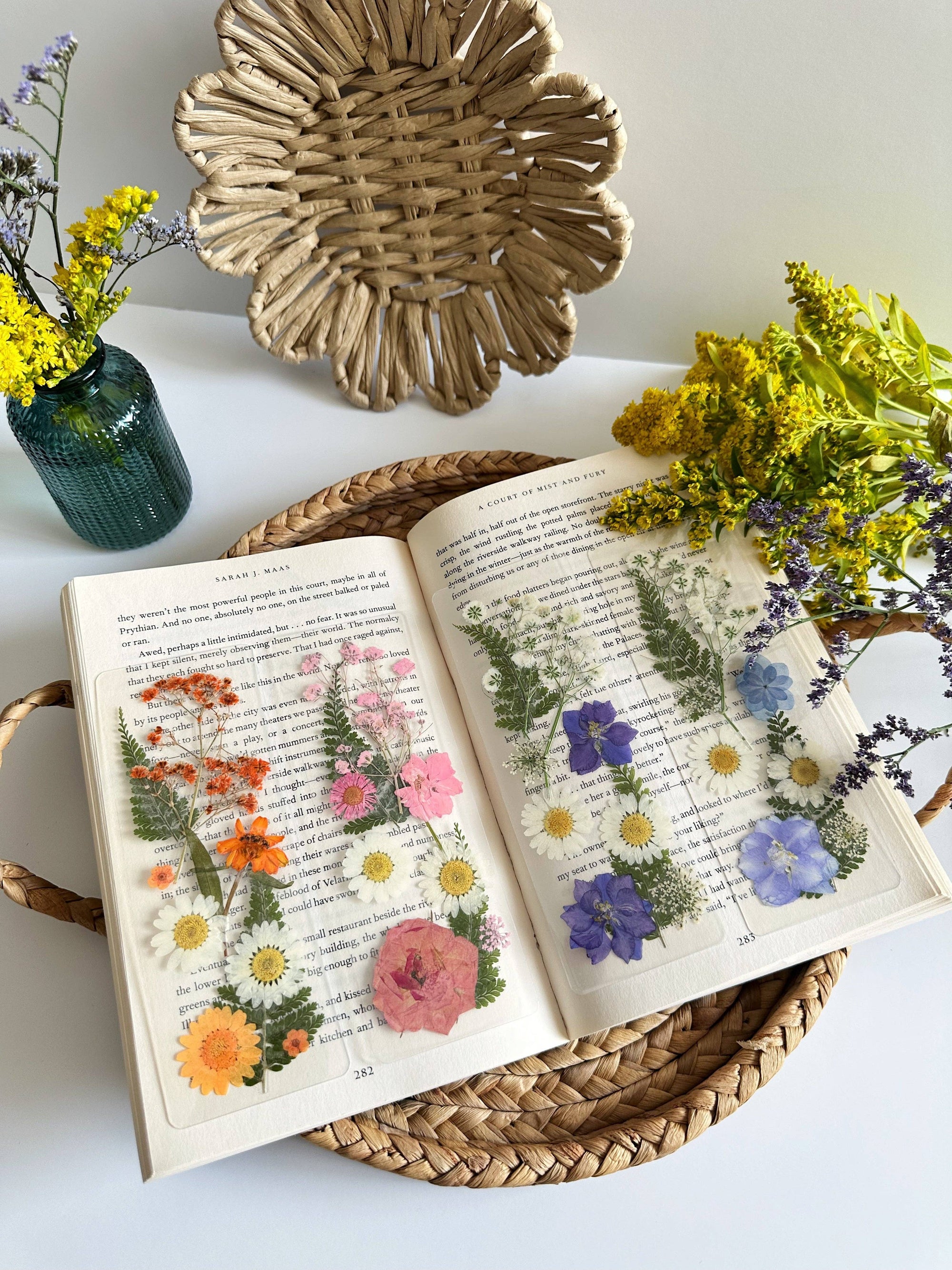 Handmade Pressed Floral Bookmark – Real Dried Flower Bookmarks