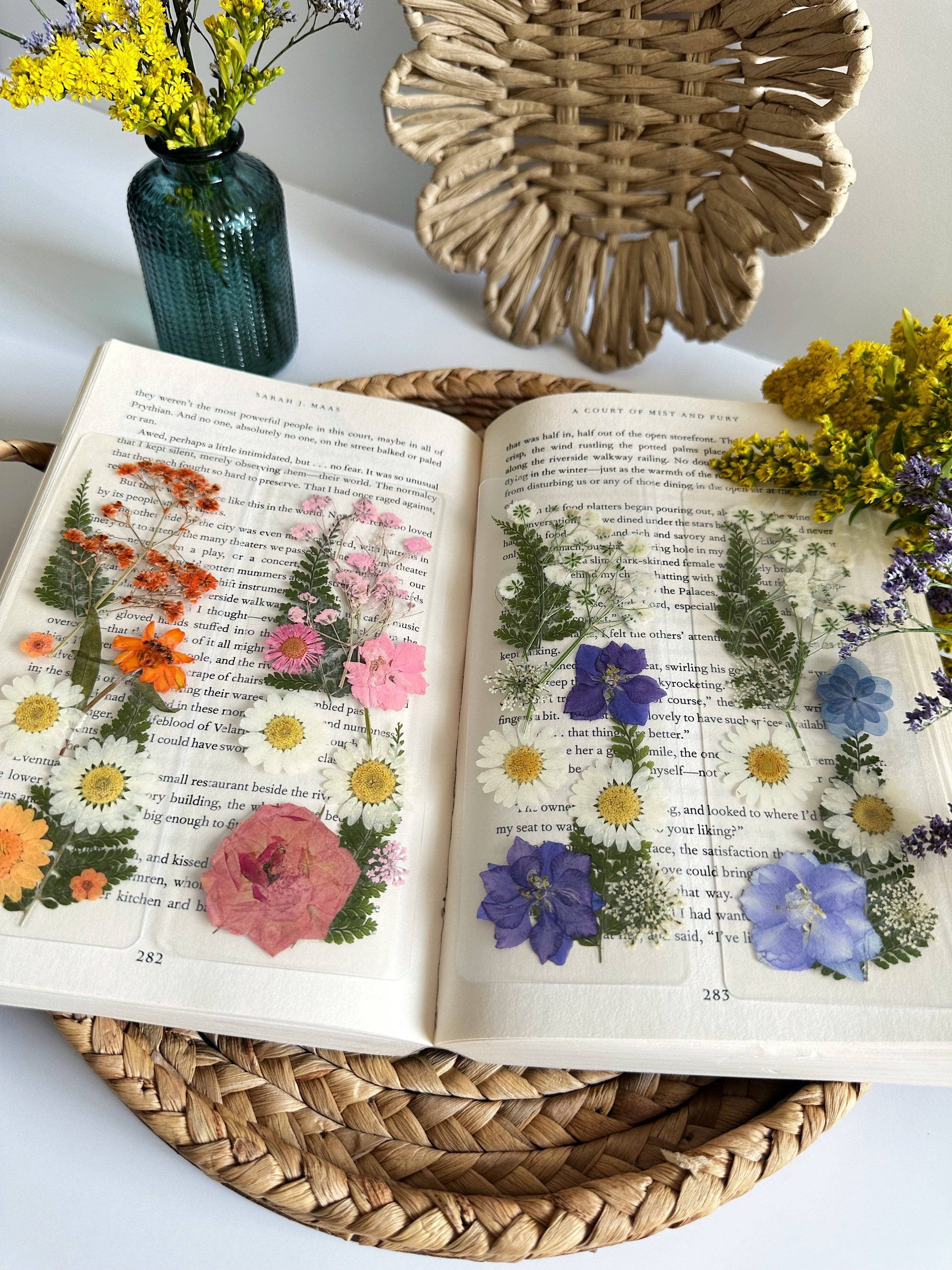 Handmade Pressed Floral Bookmark – Real Dried Flower Bookmarks