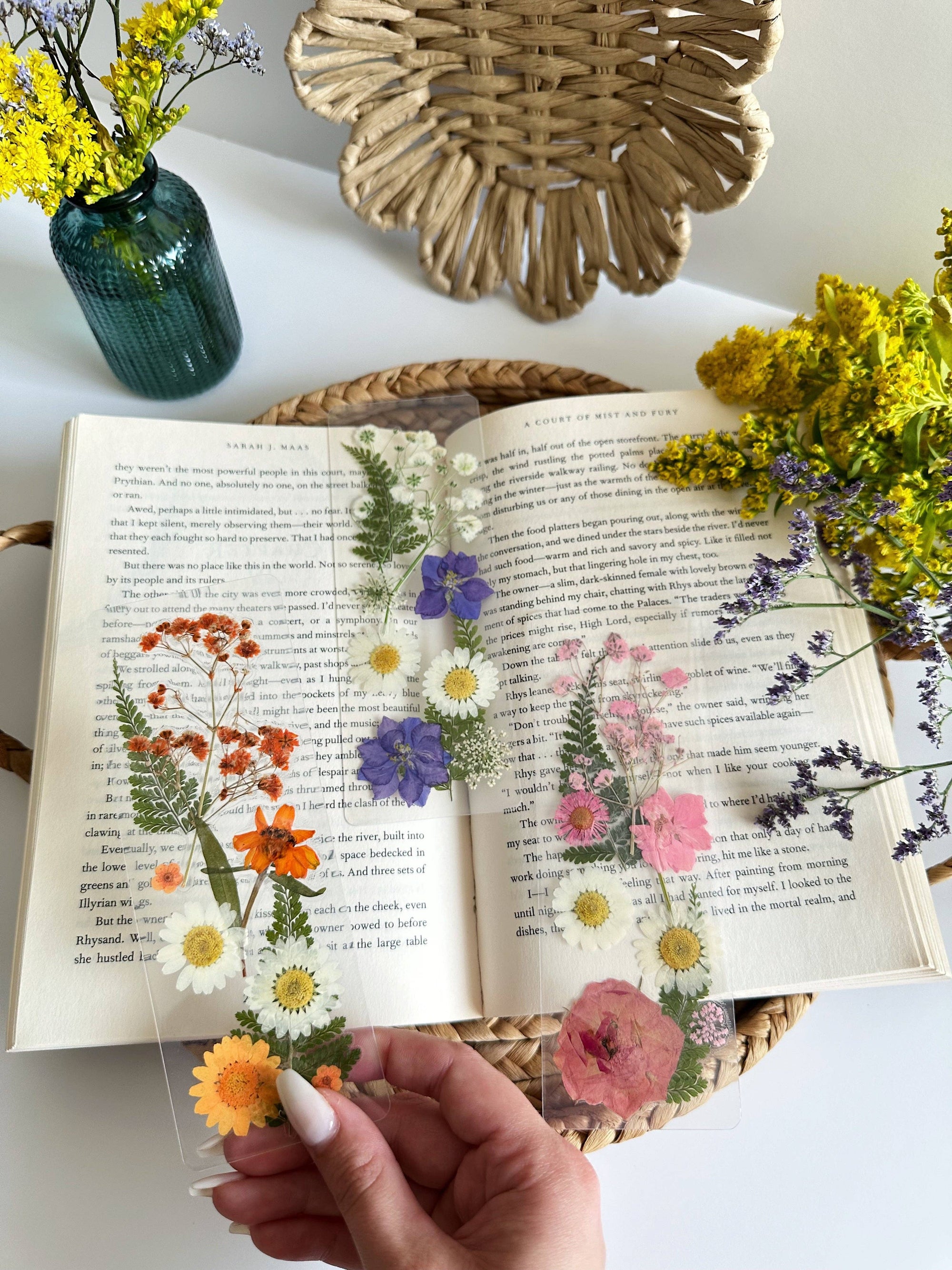 Handmade Pressed Floral Bookmark – Real Dried Flower Bookmarks